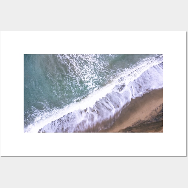 Aerial View Of Sea Waves Wall Art by Kate-P-